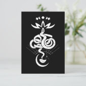 オリジナルデザイン2025ヘビ印刷、癌 サンキューカード (スタンド正面)