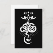 オリジナルデザイン2025ヘビ印刷、癌 サンキューカード (正面/裏面)