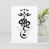 オリジナルデザイン2025ヘビ印刷、蠍座 サンキューカード (スタンド正面)