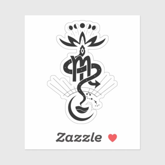 オリジナルデザイン2025ヘビ印刷、蠍座 シール (シート)