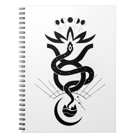 オリジナルデザイン2025 Snake printing, Taurus ノートブック (正面)