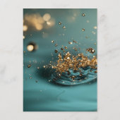 オリジナルデザイン - グリーン＆ゴールド バブル メニューを作成 メニュー (裏面)