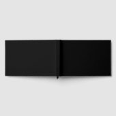 オリジナルデザイン - ソリッドブラック 9" x 6" ゲストブック (全面)