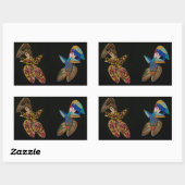 「オリジナルデザイン」 「ティーンエーブラシ」アートワークのステッカー 長方形シール (シート)