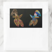 「オリジナルデザイン」 「ティーンエーブラシ」アートワークのステッカー 長方形シール (バッグ)