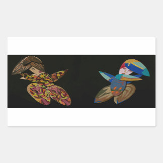 「オリジナルデザイン」 「ティーンエーブラシ」アートワークのステッカー 長方形シール