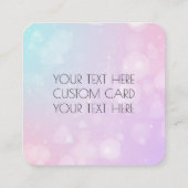 オリジナルデザイン - ピンクとブルーのボケ お礼 エンクロージャーカード (裏面)