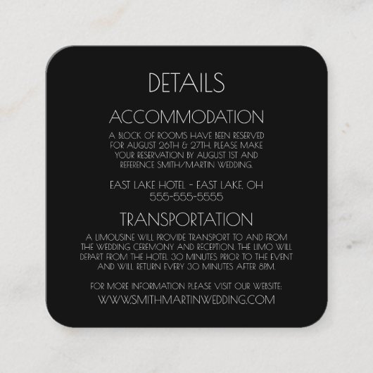 オリジナルデザイン - ブラック エンクロージャーカード (正面)