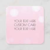 オリジナルデザイン - ライトピンク ボケハート ありがとう エンクロージャーカード (裏面)