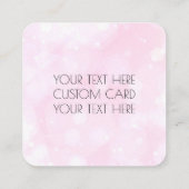 オリジナルデザイン - ライトピンク ボケハート ありがとう エンクロージャーカード (裏面)