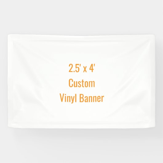 オリジナルデザイン 2.5' x 4' 横断幕 (横)