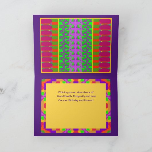 オリジナルデジタルブレージングアート誕生日カード カード (内部)