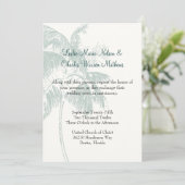 オリジナルトロピカルウェディング招待状 招待状 (スタンド正面)