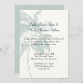 オリジナルトロピカルウェディング招待状 招待状 (正面/裏面)