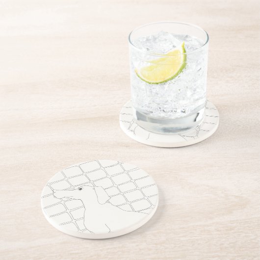 オリジナルドッグスケッチ中国のドッグイヤー誕生日C コースター (側面)