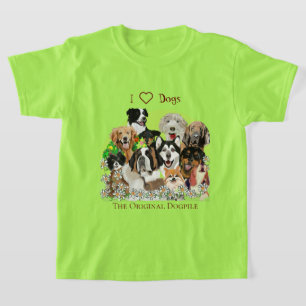 オリジナルドッグパイルかわいいペット、パーソナライズ文字T-Shi Tシャツ