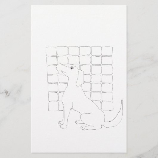 オリジナルドッグ中国のスケッチドッグイヤー2018スタ 便箋 (正面)