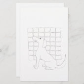 オリジナルドッグ中国のスケッチドッグイヤー2018スタ 便箋 (正面/裏面)