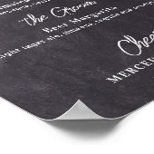 オリジナルドリンクのラスティックウェディングバー ポスター (角)