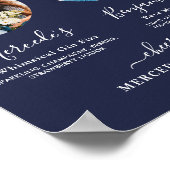 オリジナルドリンク カスタムフォト ネイビーブルー 結婚式 ポスター (角)