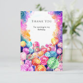 オリジナルドリーミーキャンディランド誕生日 サンキューカード (スタンド正面)