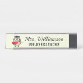 オリジナルネームの先生・図書館員 Owl From The Desk Of デスクネームプレート (正面)