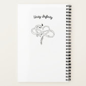 オリジナルネームの子猫たちと糸 ノートブック (裏面)