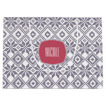 オリジナルネーム クリスマス ノルディック スノーフレーク パターン