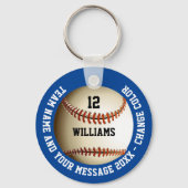 オリジナルネーム ナンバー チームネーム 野球 キーホルダー (正面)