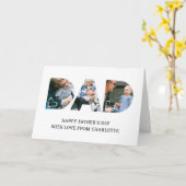 オリジナルネーム＆写真の父の日コラージュギフト カード (黄色い花)