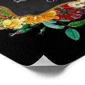 オリジナルネーム 意味 ロイヤル フラワーの誕生日ギフト ポスター (角)