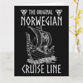 オリジナルノルウェークルーズライン – ノスタルジックな航海 カード (黄色い花)