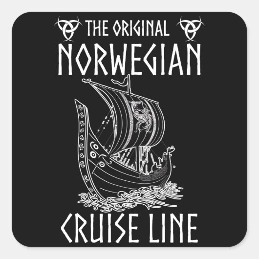 オリジナルノルウェークルーズライン – ノスタルジックな航海 スクエアシール (正面)