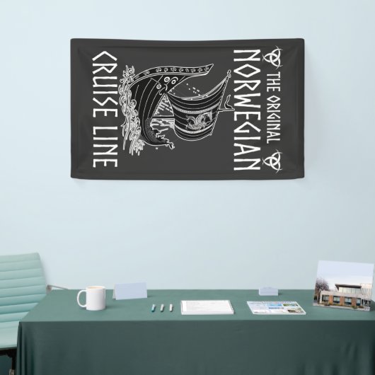 オリジナルノルウェークルーズライン – ノスタルジックな航海 横断幕 (トレードショー)