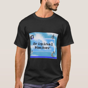 オリジナルハッカーカスタム文字Windows 95テーマ Tシャツ
