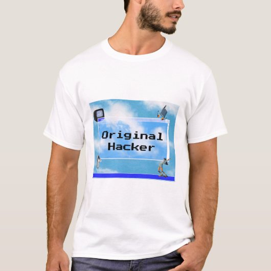 オリジナルハッカーWindows 95テーマ Tシャツ (正面)