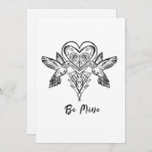 オリジナルハミングバードバレンタインデーカード シーズンカード (正面/裏面)