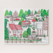 オリジナルハンドドロッドヴィンテージホリデーパズル ジグソーパズル (横)