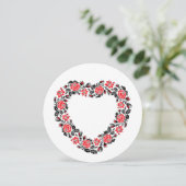 オリジナルハートの赤薔薇の十字縫い (スタンド正面)