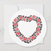 オリジナルハートの赤薔薇の十字縫い (正面)