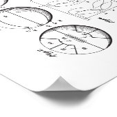 オリジナルバスケットボール特許、ヴィンテージボールポスター ポスター (角)