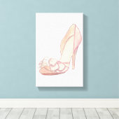 オリジナルバドレミシュカシューズイラストレーション キャンバスプリント (インサイチュ (ウッドフロア))