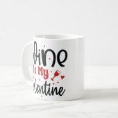 オリジナルバレンタインの贈り物マグ彼または彼女 コーヒーマグカップ (正面左)