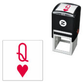オリジナルバレンタインデイクイーンオブクイーンハート赤いシンボル セルフインキングスタンプ (インサイチュ)