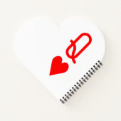 オリジナルバレンタインデイクイーンオブハートシンボル ノートブック (裏面)