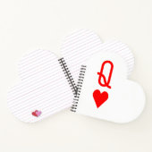 オリジナルバレンタインデイクイーンオブハートシンボル ノートブック (内部)