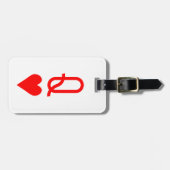 オリジナルバレンタインデイクイーンオブハートシンボル ラゲッジタグ (正面横)