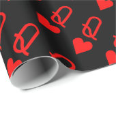 オリジナルバレンタインデイクイーンオブハートシンボル ラッピングペーパー (ロールコーナー)