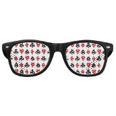 オリジナルパターントランプゲームルームトランプのポーカー レトロサングラス (正面)