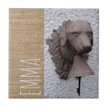 オリジナルパーソナライズされたスクエアタイルドッグ年2018